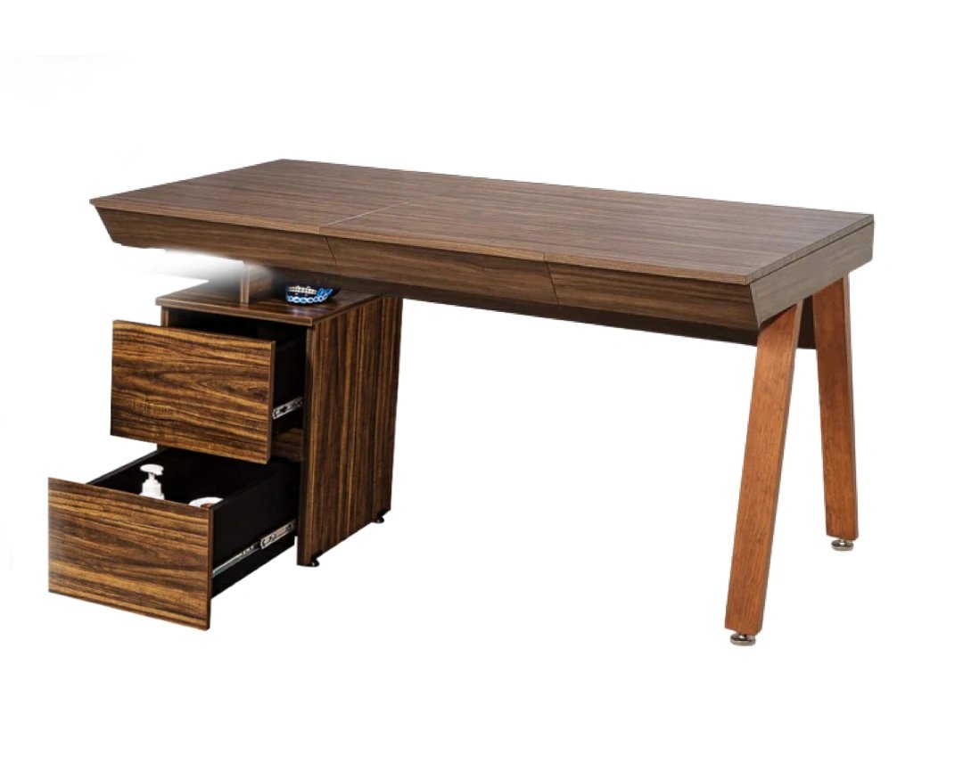 Escritorio Home Office con pedestal y ambas puertas abatibles